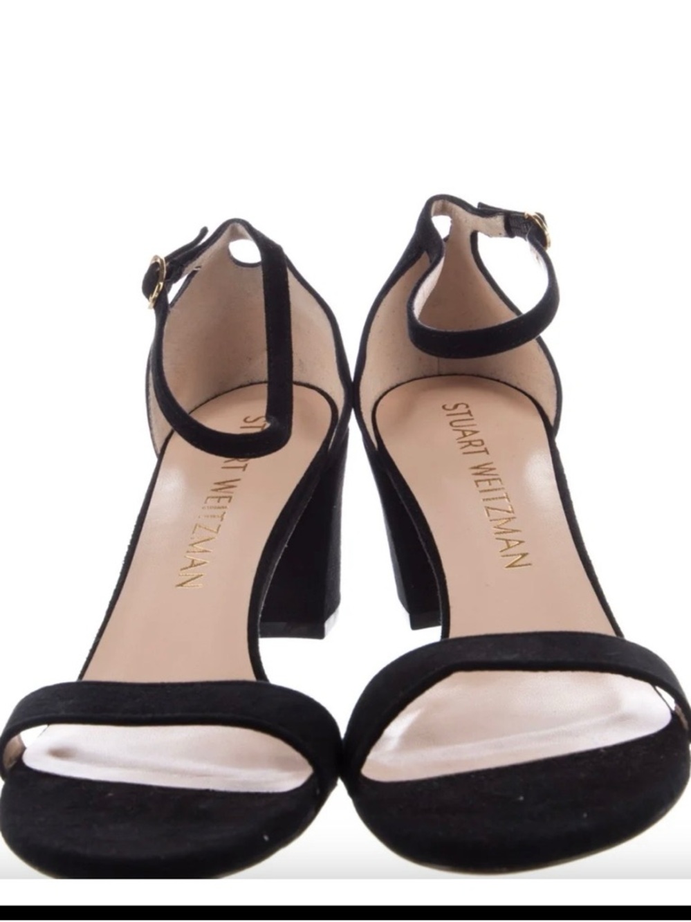 Stuart Weitzman Black Suede Nudist 35.